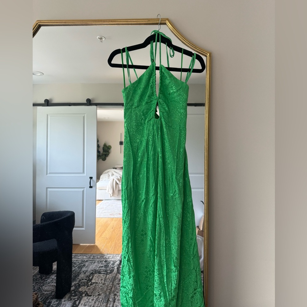 AFRM MIDI GREEN DRESS